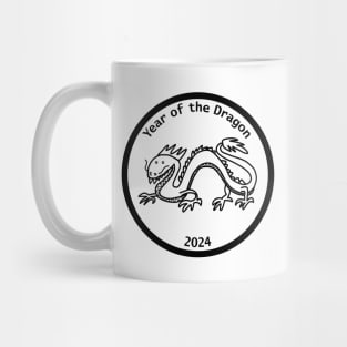 Year of the Dragon 2024 Black Line Mug